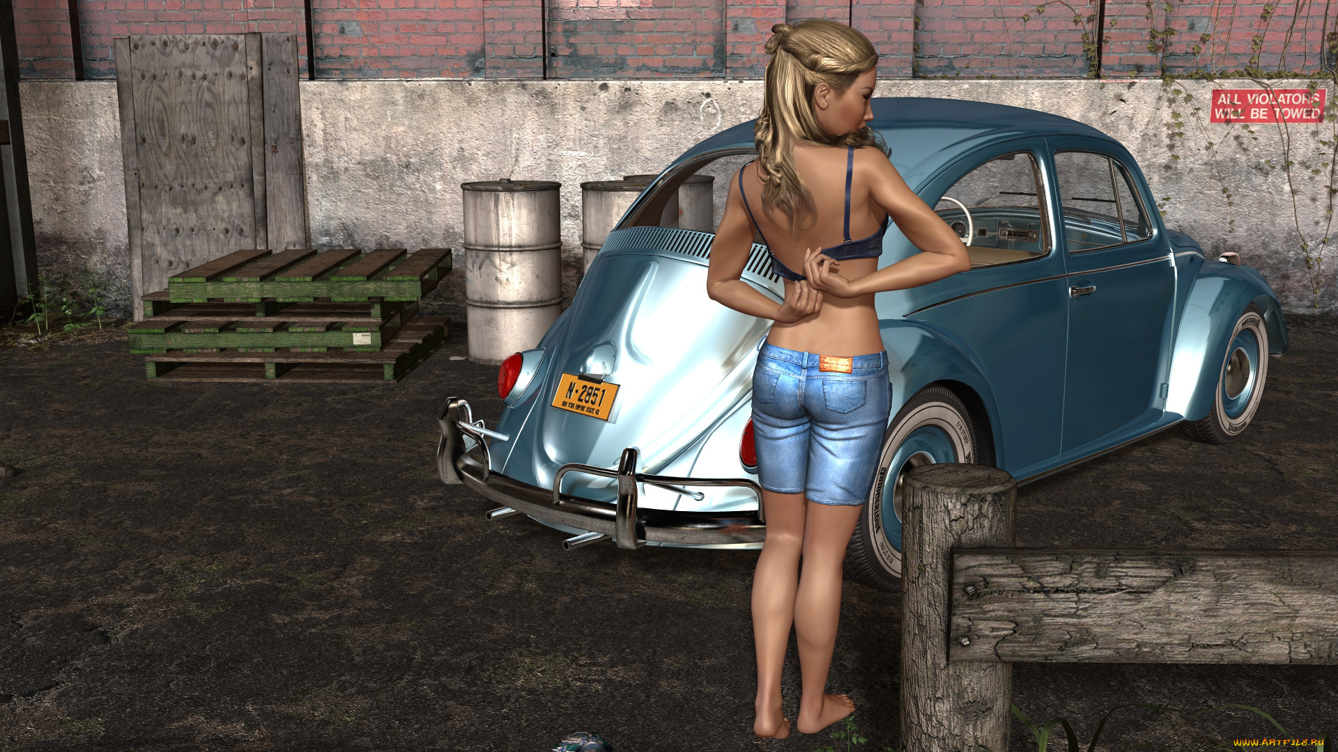 , 3d car&girl, , , , , 